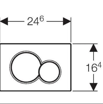 Geberit SIGMA01 115.770.DW.5 Kumanda Kapağı Çift Basmalı ,siyah
