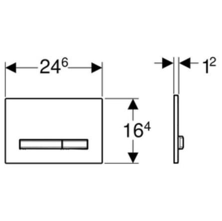 Geberit Kumanda Kapağı Sigma50 (Krom)