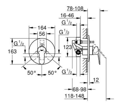 Grohe Bau Ankastre Gagalı Set - 29079000SET1