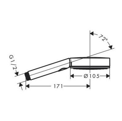 Hansgrohe Select S El Duşu 105, 3jet Relaxation Ecosmart - 24111000