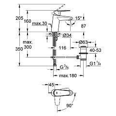 Eurodisc Cosmopolitan Tek Kumandalı Lavabo Bataryası - 2338420E