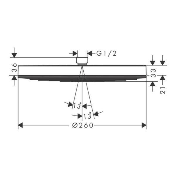 Hansgrohe Pulsify S Tepe Duşu 260, 1Jet Ecosmart - 24141670