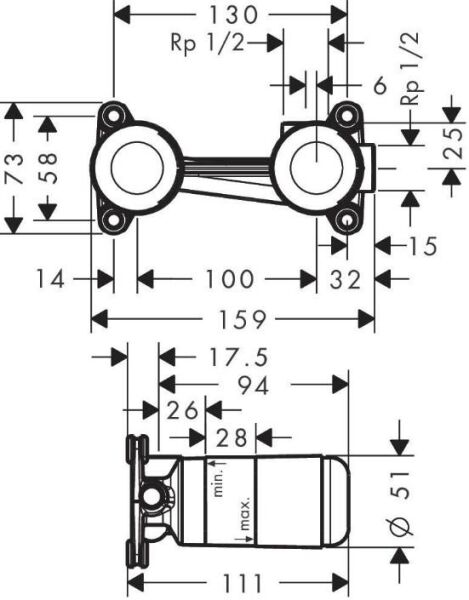 Hansgrohe Talis E Ankastre Lavabo Bataryası Seti - 71734000SET