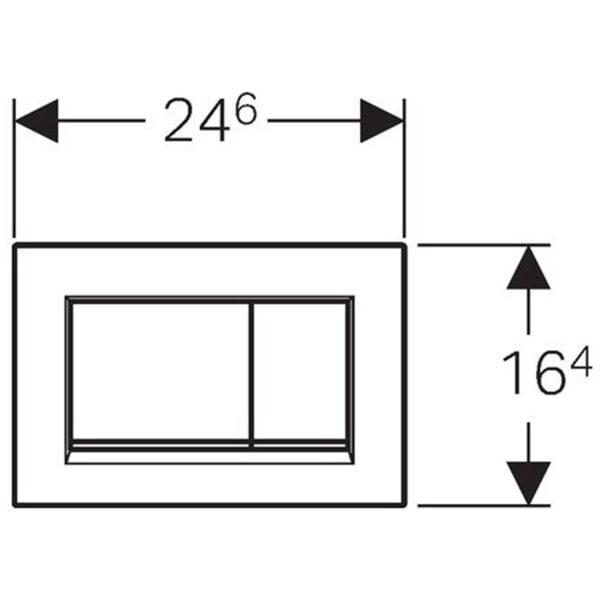 Geberit - Kumanda Kapaklı Sigma 30-Çift Basmalı, Parlak/Mat/Parlak