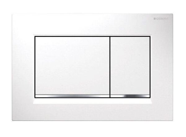 Geberit Sigma 30 Kumanda Kapağı - Çift Basmalı Beyazparlakbeyaz