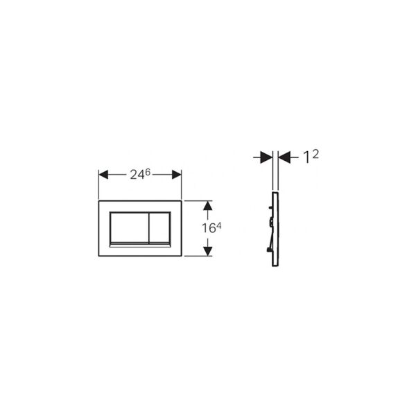 Geberit Sigma30 Kumanda Kapağı - Çift Basmalı Beyazaltınbeyaz