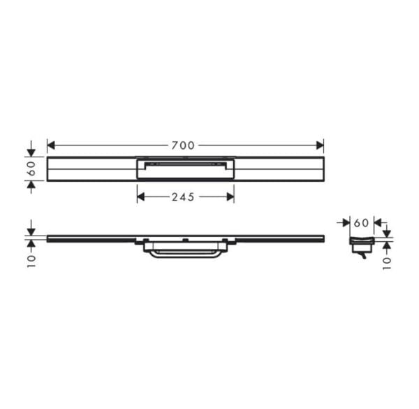 Hansgrohe Raindrain Flex Duş Kanalı 700 Kesilebilir Serbest Kurulum İçin - 56043670