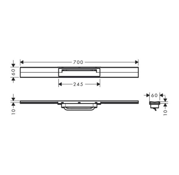Hansgrohe Raindrain Flex Duş Kanalı 700 Kesilebilir Serbest Kurulum İçin - 56043670