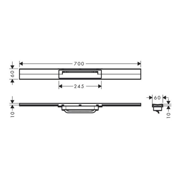 Hansgrohe Raindrain Flex Duş Kanalı 700 Kesilebilir Serbest Kurulum İçin - 56043800