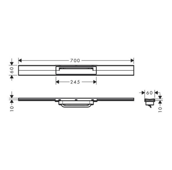 Hansgrohe Raindrain Flex Duş Kanalı 700 Kesilebilir Serbest Kurulum İçin - 56043800