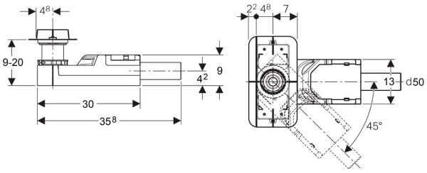 Geberit Cleanline Duş Kanalı Sifon Seti,Min 90 Mm Yükseklik