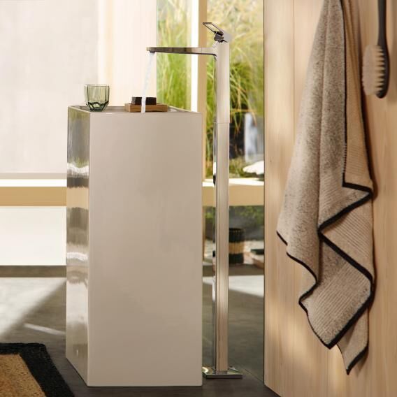 Metropol Tek kollu Lavabo bataryası kumandasız, Loop volan, yerden