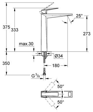 Grohe Allure Brilliant Tek Kumandalı Çanak Lavabo Bataryası - 23114000