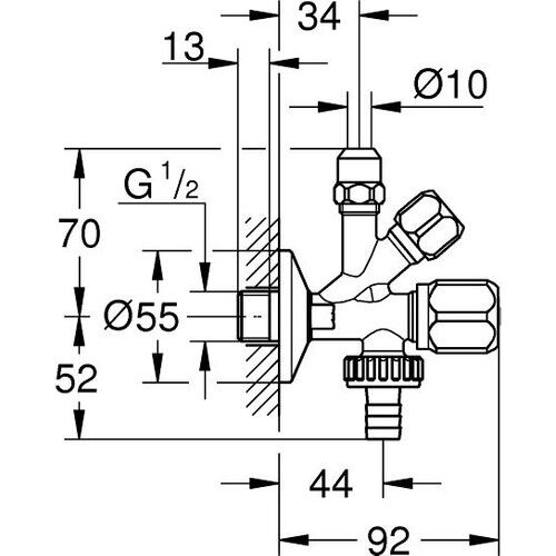 Grohe Bulaşık Makinaları ve Eviye Bataryaları İçin Çift Çıkışlı Musluk-22035000