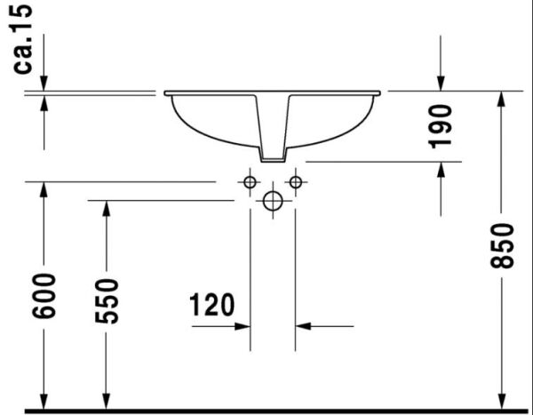 Duravit Dune Tezgah Altı Lavabo 52 cm - 481570000