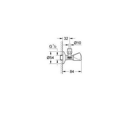 Grohe Ara Musluk 1/2'' giriş, 3/8 çıkışlı - 22939000