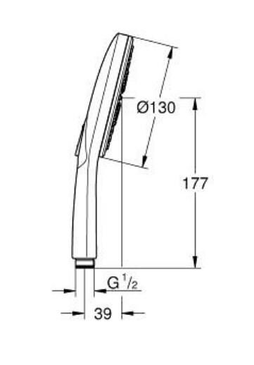 Grohe Rainshower Smartactive 130 El Duşu 3 Akışlı - 26574DA0
