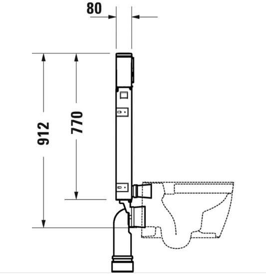 Duravit DuraSystem Gömme Rezervuar, Tuğla Duvar 8cm