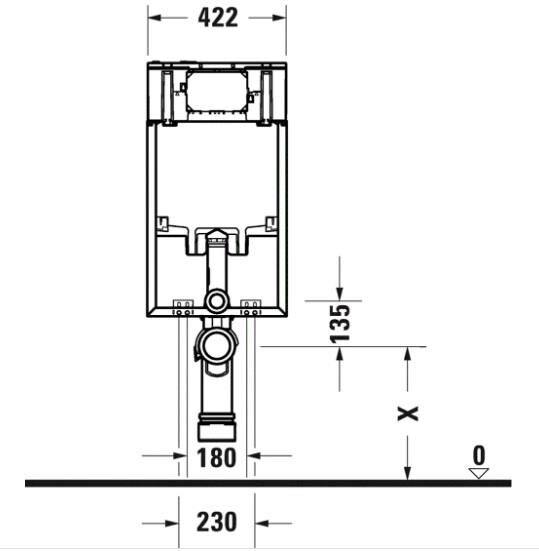 Duravit DuraSystem Gömme Rezervuar, Tuğla Duvar 8cm