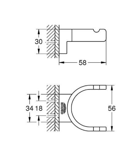 Grohe Selection Çift Havlu Askısı - 41049GL0