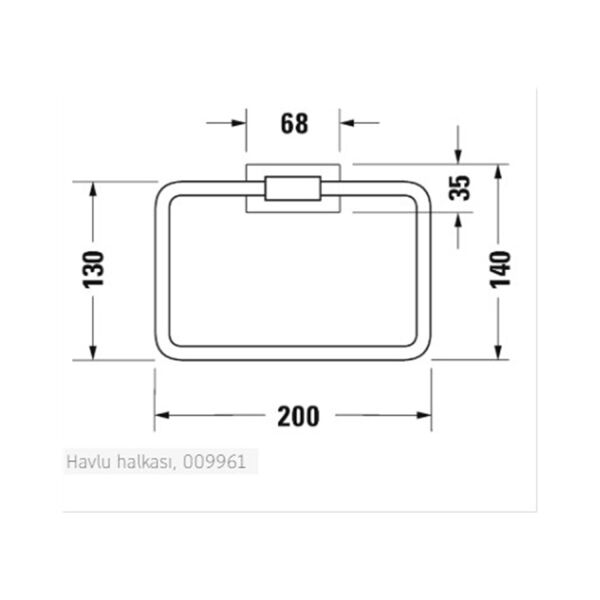 Duravit Karree Havlu Halkası 0099611000