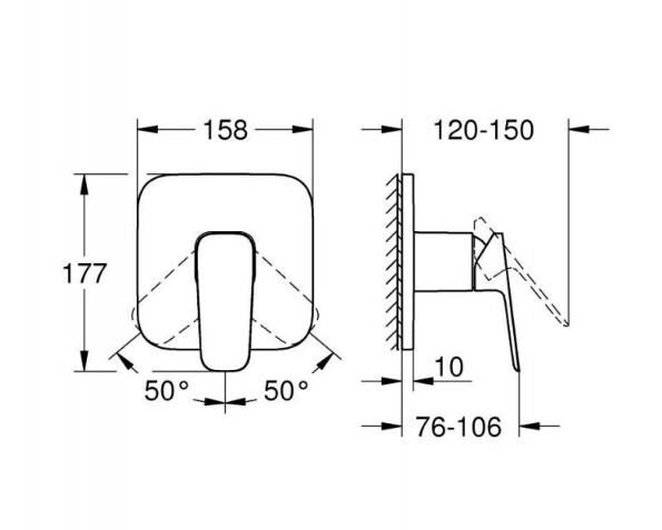 Grohe Cubeo Ankastre Duş Bataryası - 1017770000