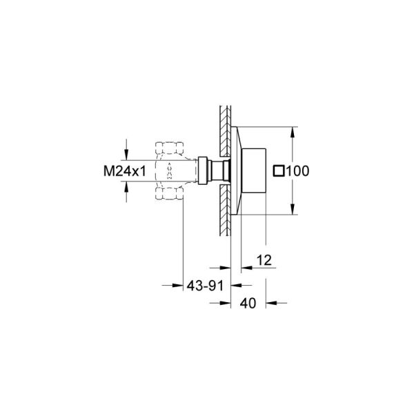 Grohe Allure Brilliant Ankastre Stop Valf - 19796000
