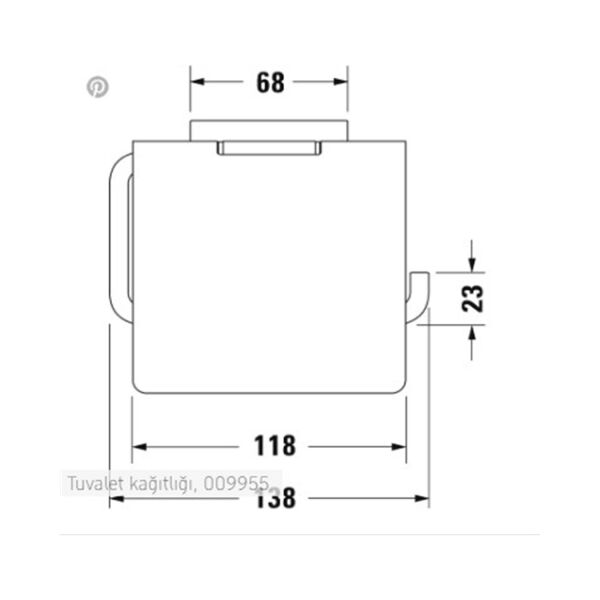 Duravit Karree Tuvalet Kağıtlığı - 0099551000
