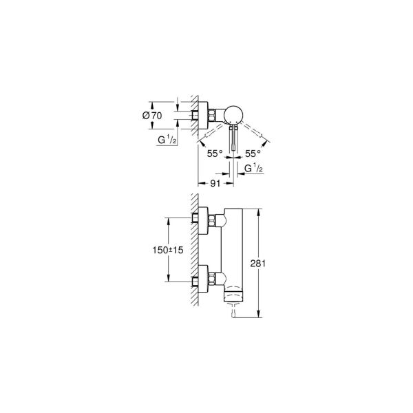 Grohe Essence Tek Kumandalı Duş Bataryası - 33636001