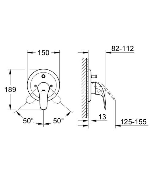 Grohe Eurosmart Tek Kumandalı Banyo Bataryası - 19450002