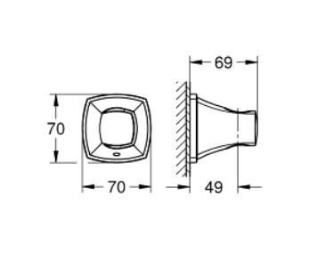 Grohe Grandera El Duşu Askısı, Krom-Altın - 26896IG0