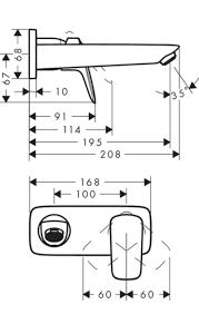 Hansgrohe Logis Ankastre Lavabo Bataryası 195 mm