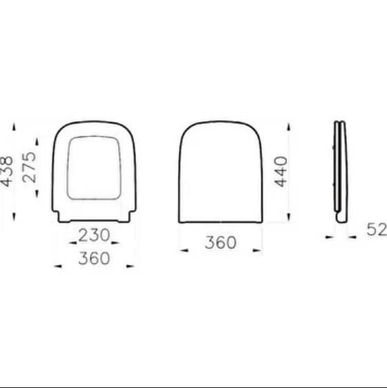 Vitra S20 Klozet kapağı üstten sıkmalı yavaş kapanır, plastik menteşeli, beyaz