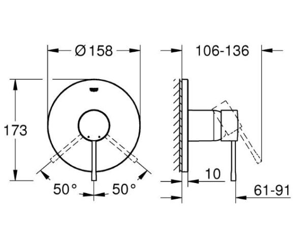 Grohe Essence Ankastre Duş Bataryası - 24168001