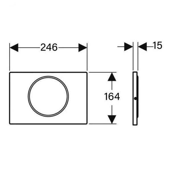 Geberit Sigma10 Fotoselli Kumanda Kapağı, Elektrikli, Paslanmaz Çelik - 115.890.SN.6