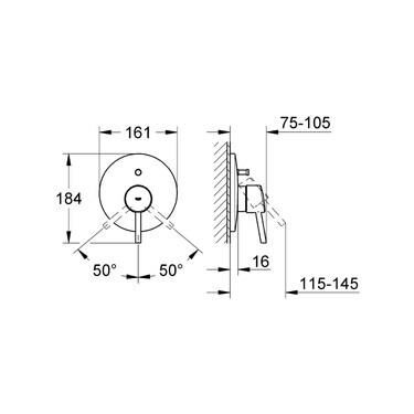 Grohe Concetto Ankastre Banyo Duş Bataryası - 19346001
