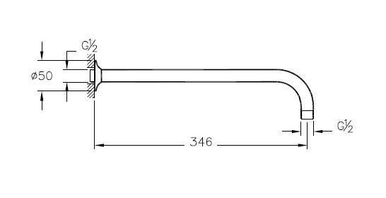 Artema Duvardan Uzun Dirsek A45652