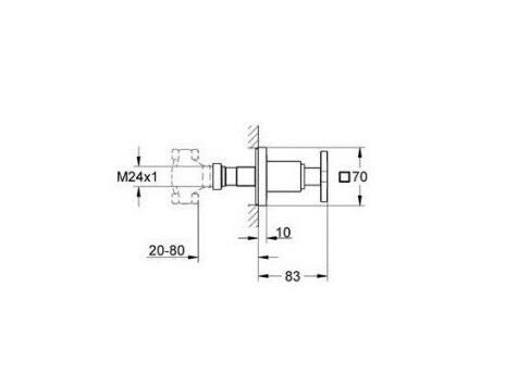 Grohe Allure Ankastre Stop Valf - 19334000