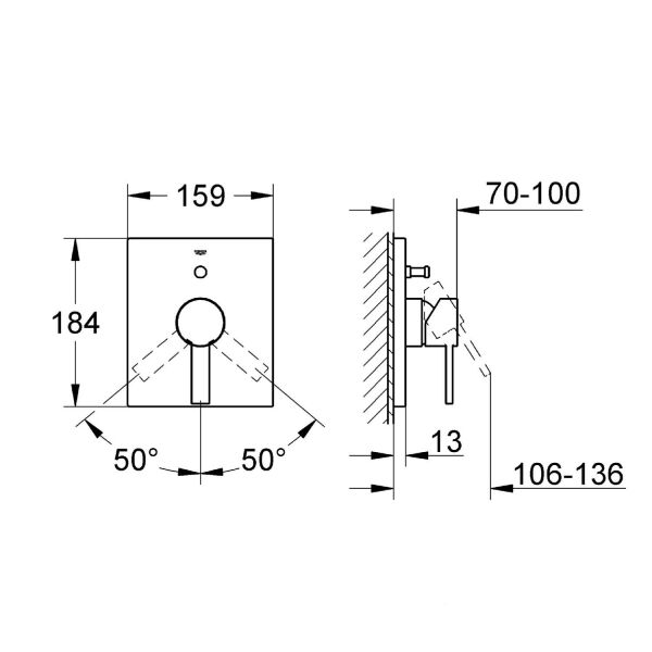Grohe Allure Ankastre Banyo Duş Bataryası - 19315000