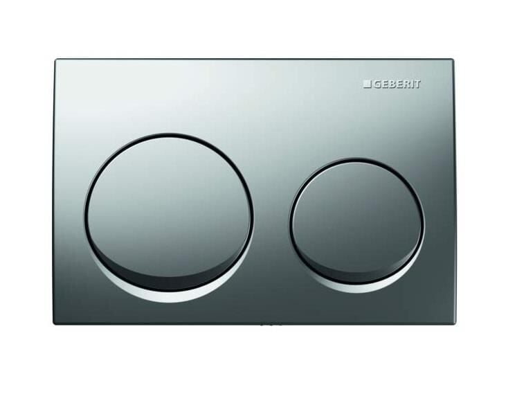 Geberit - Kumanda Kapaklı Alfa10 Çift Basmalı Mat Krom 115.040.46.1