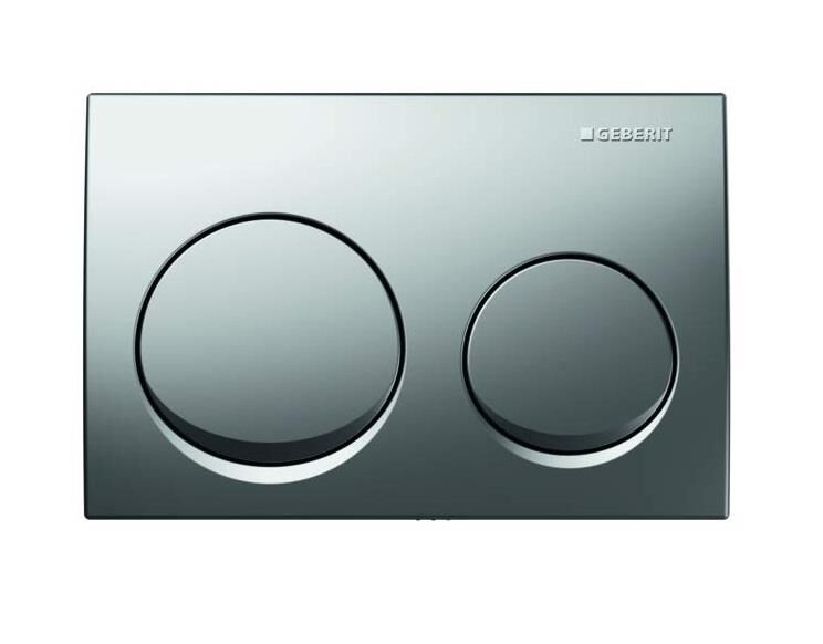 Geberit - Kumanda Kapaklı Alfa10 Çift Basmalı Mat Krom 115.040.46.1