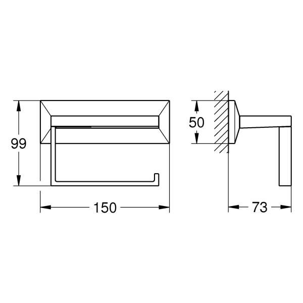 Grohe Allure Brilliant Kapaksız Tuvalet Kağıtlığı - 40898000