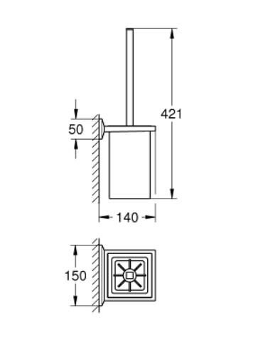 Grohe Allure Brilliant Tuvalet Fırçalığı - 40900000