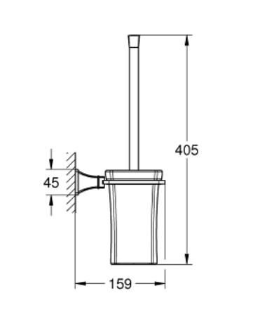 Grohe Grandera Tuvalet Fırçası Seti - 40946000