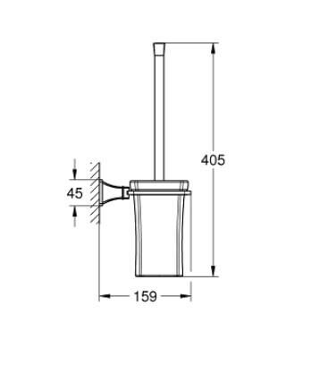 Grohe Grandera Tuvalet Fırçalığı - 40946IG0