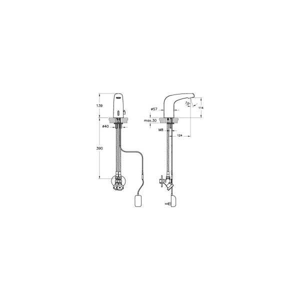 Artema A47104 Aquasee Wing Fotoselli Lavabo Batarya Çift Su Giriş