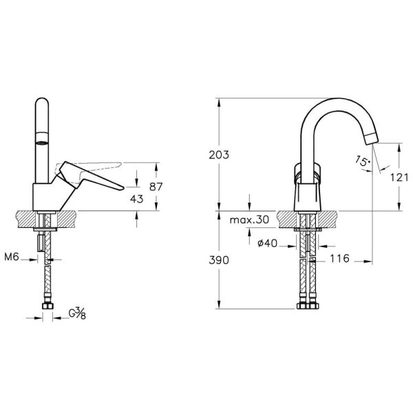 Artema Solid S Döner Borulu Lavabo Bataryasi A42442