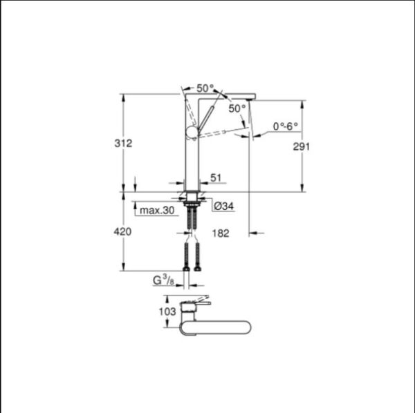 Grohe Plus Çanak Lavabo Bataryası Xl 32618003