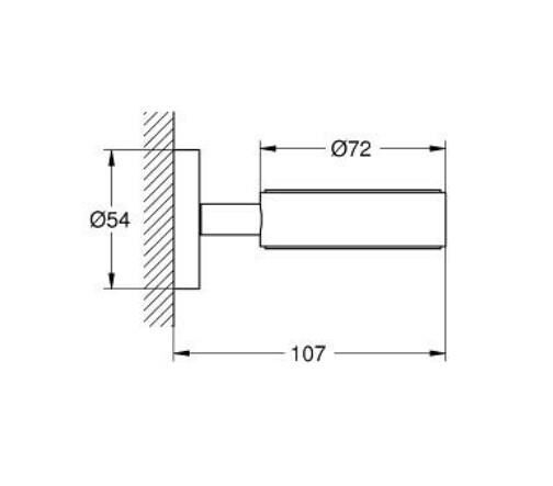 Grohe Essentials Cam Tutacak Mat Siyah - 1024662430