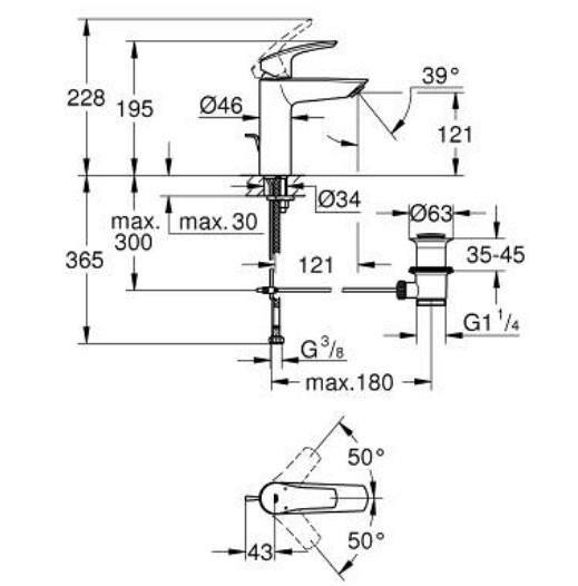 Grohe Eurosmart Tek Kumandalı Lavabo Bataryası M-Boyut - 233222433